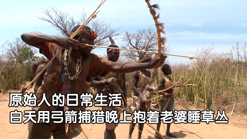 纪录片：非洲沙漠里的天才原始人，祖传神弓箭，射鸟插猪百发百中