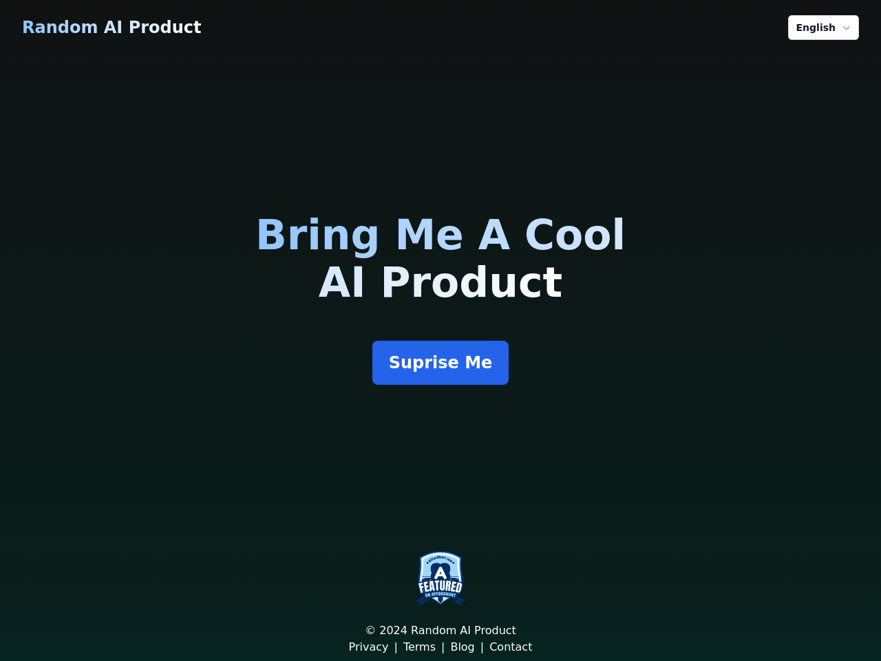 Random AI Product 随机AI产品
