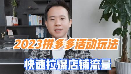 23年最新拼多多实操运营训练营：玩转各种流量