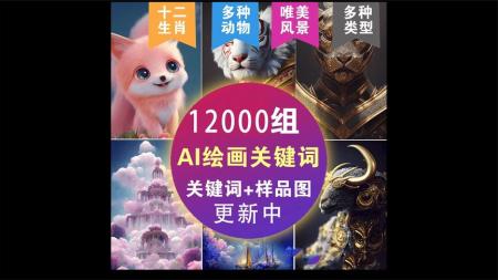 Midjourney 绘画关键词+配图 12000+ 等文件