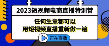（5319期）2023短视频电商直播特训营，任何生意都可以用短视频直播重新做一遍