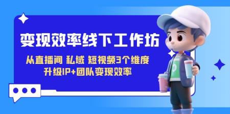 [吾爱网赚]变现-效率线下工作坊，从直播间、私域、短视频3个维度 升级IP+团队变现效率