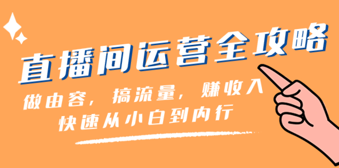 [网赚]直播间-运营全攻略：做由容，搞流量，赚收入一快速从小白到内行（46节课）