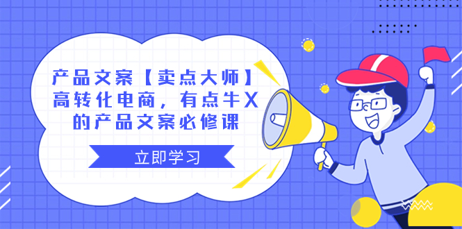 [网赚]产品文案【卖点 大师】高转化电商，有点牛X的 产品文案必修课
