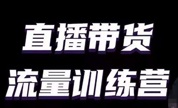 《直播带货流量训练营》