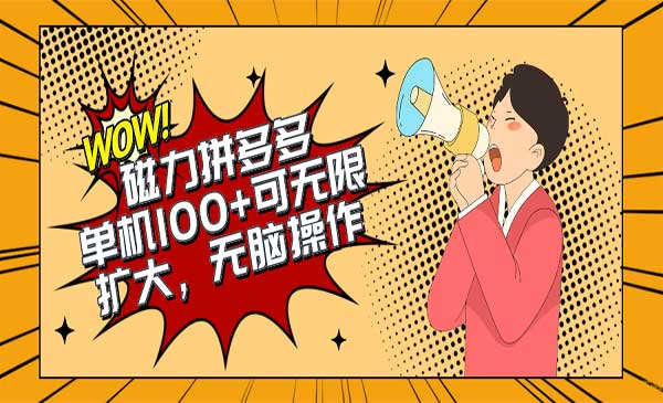 拼多多磁力单机项目