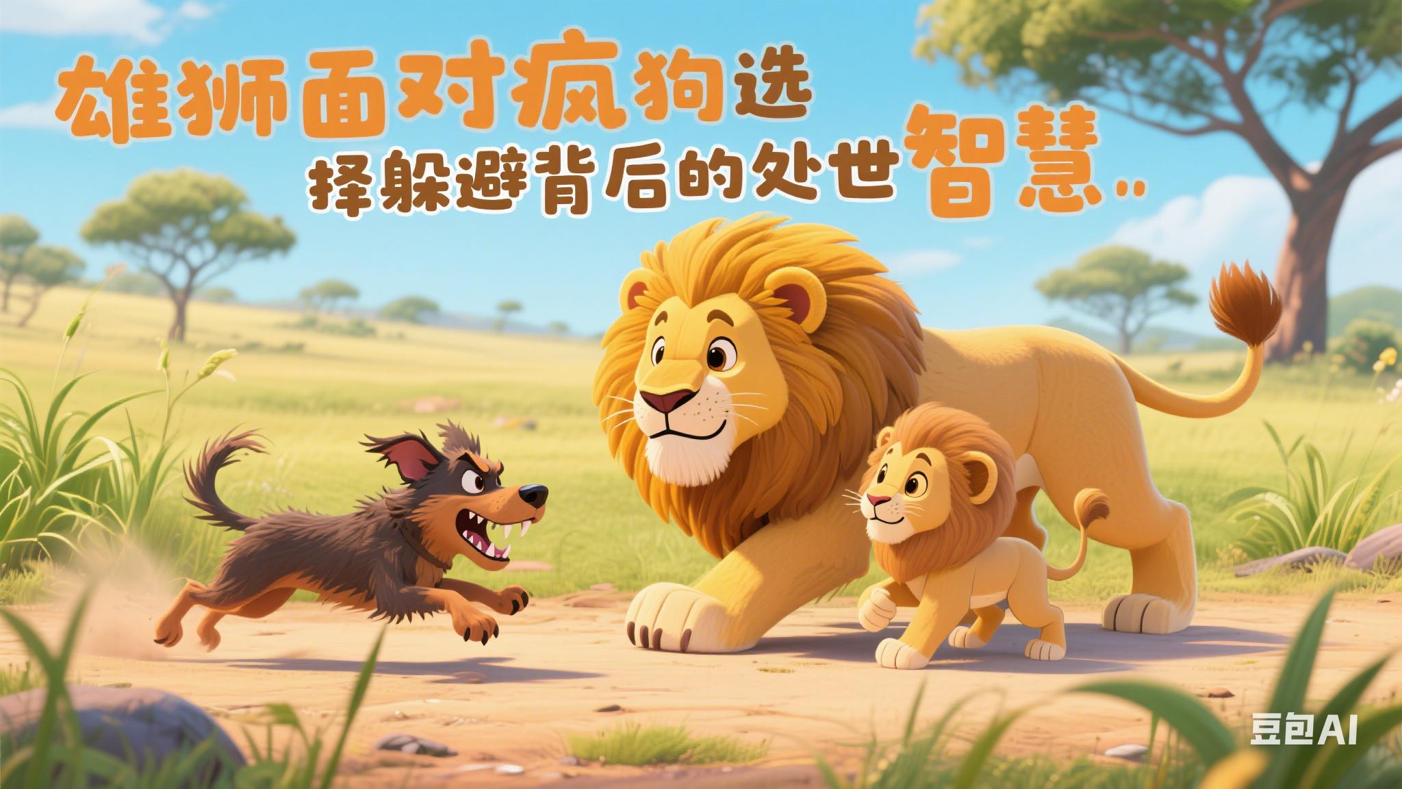 雄狮面对疯狗选择躲避背后的处世智慧