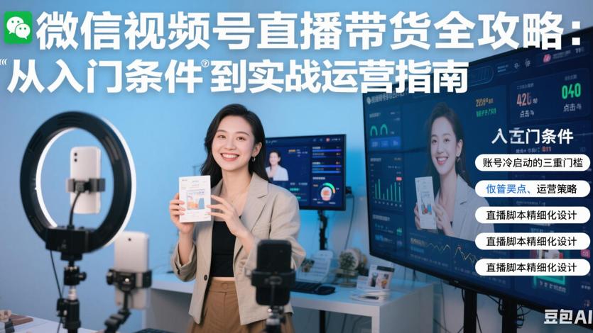 微信视频号直播带货全攻略：从入门条件到实战运营指南